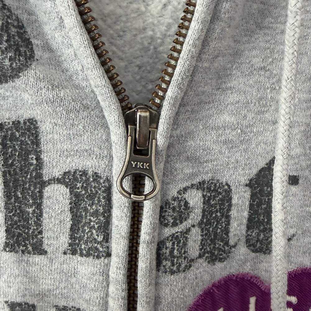 LIFE IS GOOD “Do What you Love”patch Heather Gray Zip-Up Hoodie Jacket w pockets - Picture 7 of 12